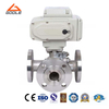 Electric Flanged T Type Three Way Ball Valve