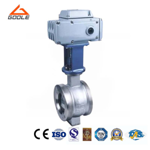 Electric Wafer Type V Port Ball Valve