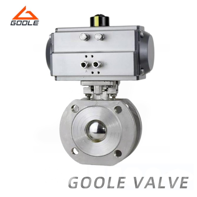 Pneumatic Actuated Forged Stainless Steel Wafer Type Ball Valve