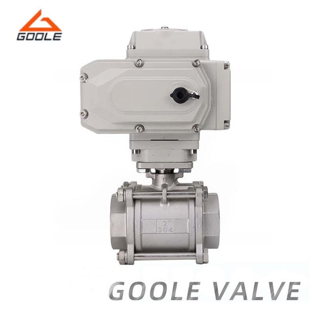 Electric 3PCS Socket Welded Threaded Ball Valve