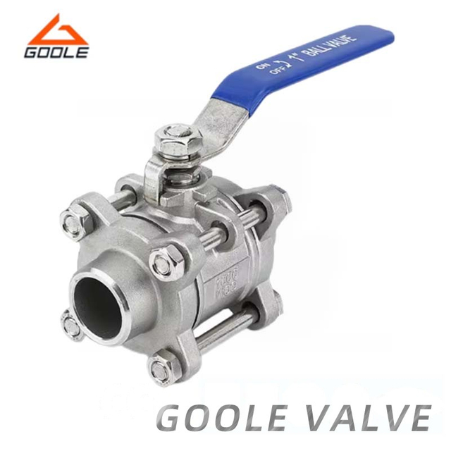 Three Pieces Socket Welded Threaded Ball Valve