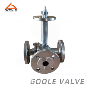 Stainless Steel Extended Stem T Port Low Temperature Three Way Ball Valve