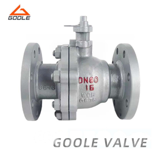 Flanged 2 PCS Cast Steel Floating Ball Valve