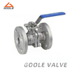 2PCS Worm Gear Flanged Floating Ball Valve