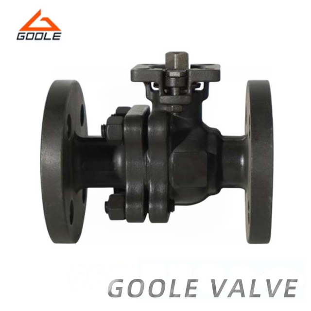 2PCS Carbon Steel Flanged Split Body Floating Ball Valve