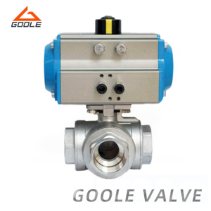 Pneumatic Forged Steel Threaded Three Way Ball Valve