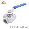 Stainless Steel 1000wog 3 Way Threaded Ball Valve