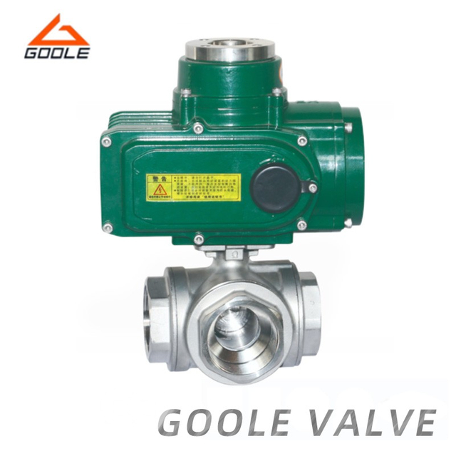 Electric Stainless Steel Threaded 3-Way Ball Valve