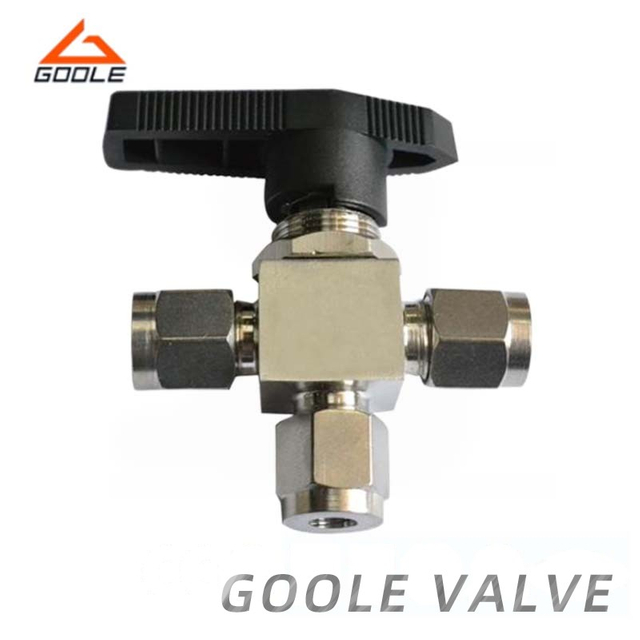 Stainless Steel Three Way Sleeve Type Instrument Ball Valve 