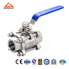 3 PC 1000 Wog Metaled Seated Stainless Steel Threaded Ball Valve