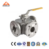Handle Operated Square Body Three Way Ball Valve