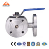 Wafer Type Manual Operated T Port Three Way Ball Valve