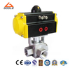 Pneumatic Threaded High Pressure Square Body 3-Way Ball Valve
