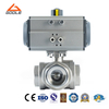 Pneumatic Forged Stainless Steel 1000wog Threaded Three Way Ball Valve
