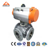Pneumatic Forged Steel Four Way Multi-Type Floating Ball Valve
