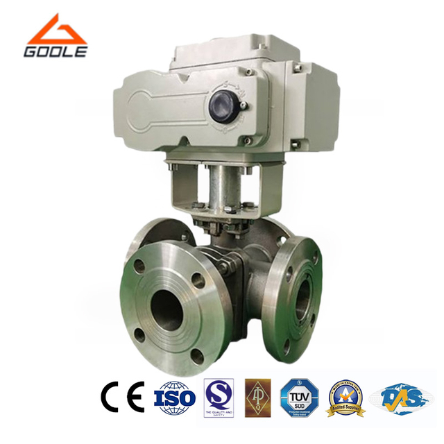 Electric Actuated Forged Stainless Steel Four Way Floating Ball Valve