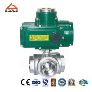 Electric Stainless Steel 1000wog Threaded 3-Way Ball Valve