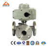 Electric Flanged T Type Three Way Ball Valve