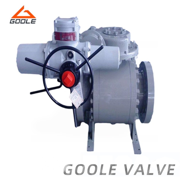 3PCS Electric Actuated Forged Stainless Steel Trunnion Ball Valve