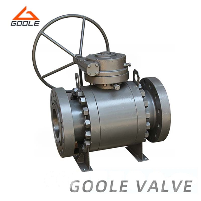 3 PCS Forged Steel Gear Operated Actuated Ball Valve