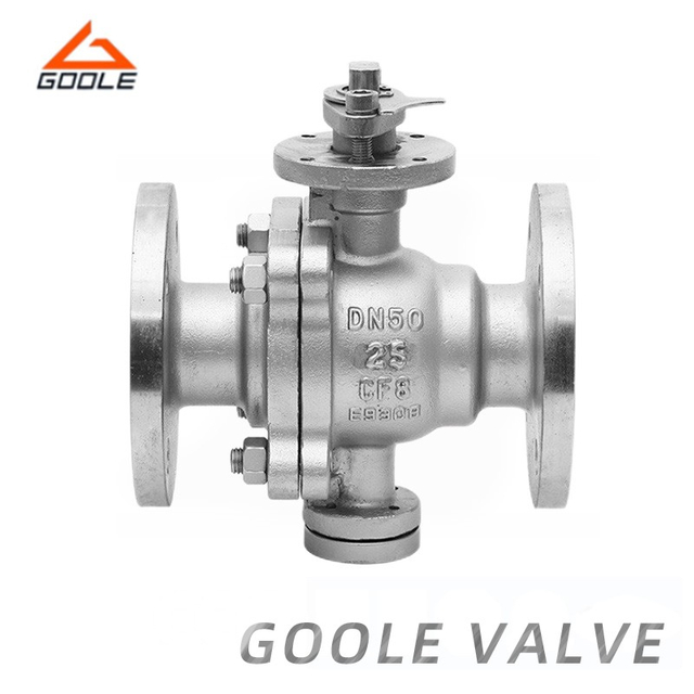 Cast Steel 2PCS Flanged Semi-Spherical Fixed High Platform Ball Valve