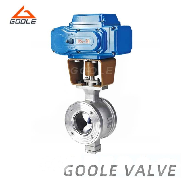 Motorized Flanged V Port Segment Control Ball Valve
