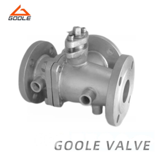 Lever Operated Jacketed Type L Port Three Way Ball Valve