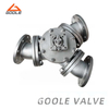 Forged Steel Metal Seated Y Port Three Way Ball Valve