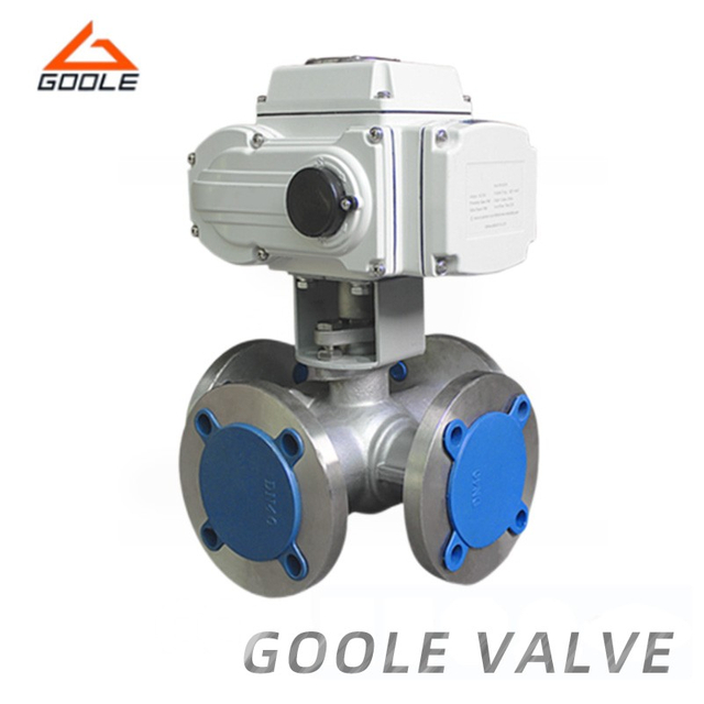 Electric Forged Stainless Steel Four Way Floating Ball Valve