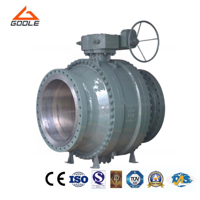 3PCS Gear Operated Actuated Forged Steel Ball Valve