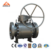 3 PCS Forged Steel Gear Operated Actuated Ball Valve