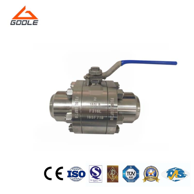 3PCS High Pressure Forged Steel Butt Welded Ball Valve
