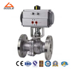 Pneumatic Cast Steel Split Body Flanged Floating Ball Valve