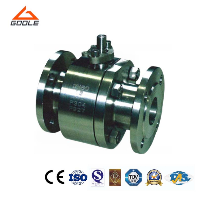 2PCS Forged Steel Flanged Floating Ball Valve