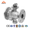 Cast Steel 2PCS Flanged Fixed High Platform Ball Valve