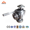 Gear Operated High Pressure Square Body 3 Way Ball Valve