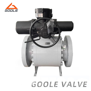 3PCS Electric Actuated Forged Stainless Steel Trunnion Ball Valve
