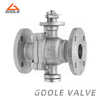 Cast Steel 2PCS Flanged Fixed High Platform Ball Valve