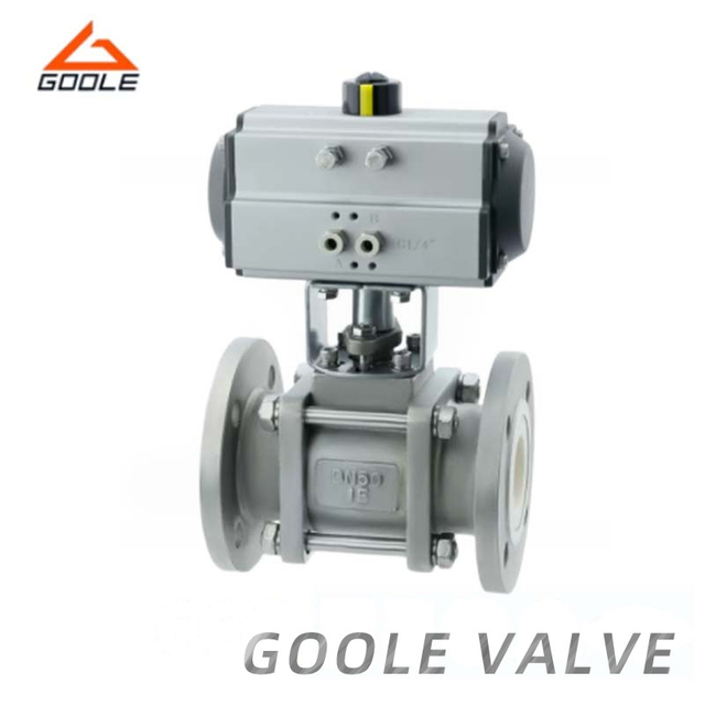 Pneumatic Three Pieces Ceramic Lined Floating Ball Valve