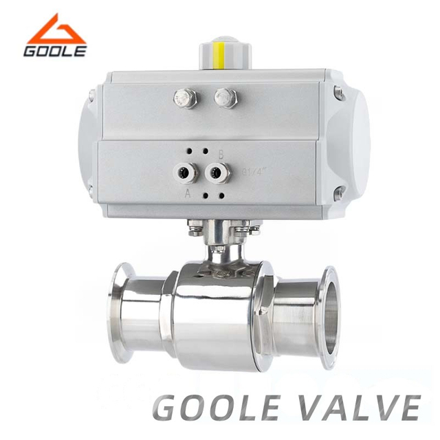 Pneumatic Actuated 1PC Sanitary Ball Valve 