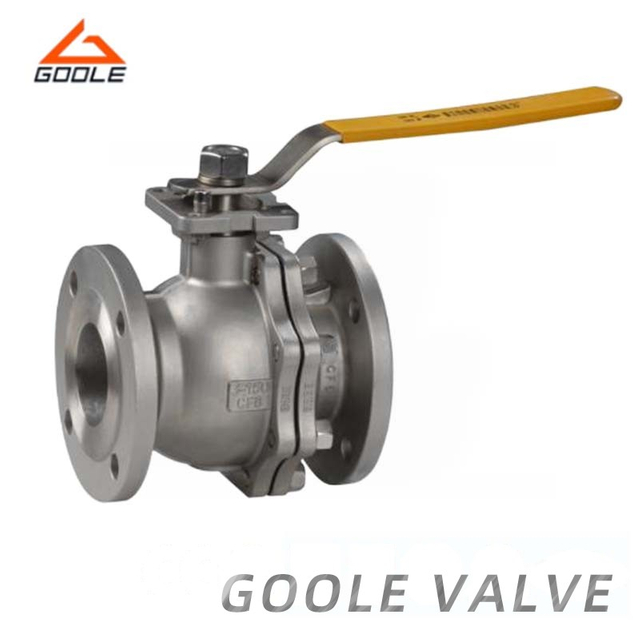 2PCS Cast Stainless Steel Flanged Floating Ball Valve
