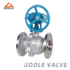Gear Operated Cast Stainless Steel Flanged Floating Ball Valve