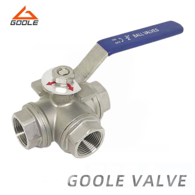 Forged Steel Threaded Ends High Pressure Three Way Ball Valve