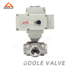 Electric Forged Stainless Steel 1000wog Threaded Three Way Ball Valve