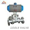 Pneumatic Actuated Flanged Y Type Three Way Ball Valve