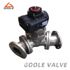 Electric Flanged Ends Y Type Three Way Ball Valve