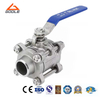 Three Pieces Metaled Seated Threaded Ball Valve