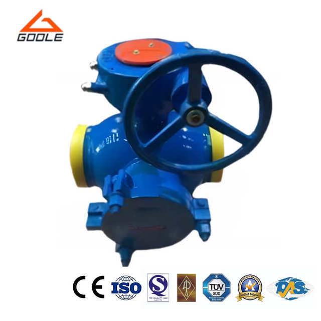 Gear Operated Fully Welded Strainer Ball Valve with Inner Strainer