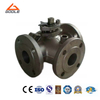 Steam Jacketed L Port Three Way Ball Valve