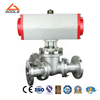 Pneumatic Actuated Flanged Y Port Three Way Ball Valve